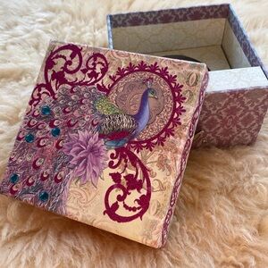 Colorful Peacock Music Box Gift Box Kirshner Decorative Arts Collection